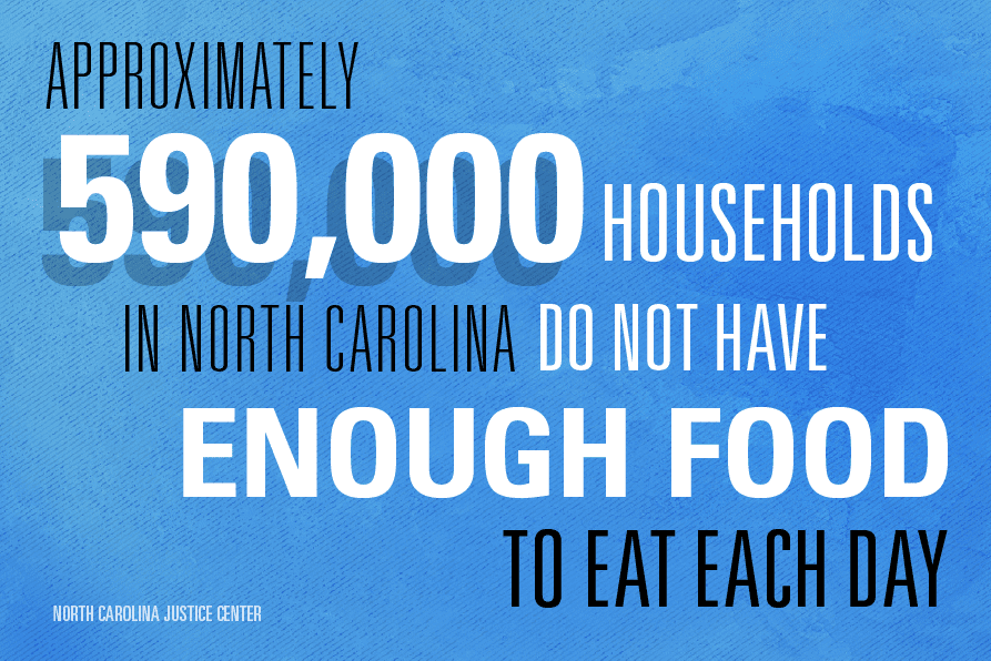 Approx. 590,000 households in NC do not have enough food to each each day